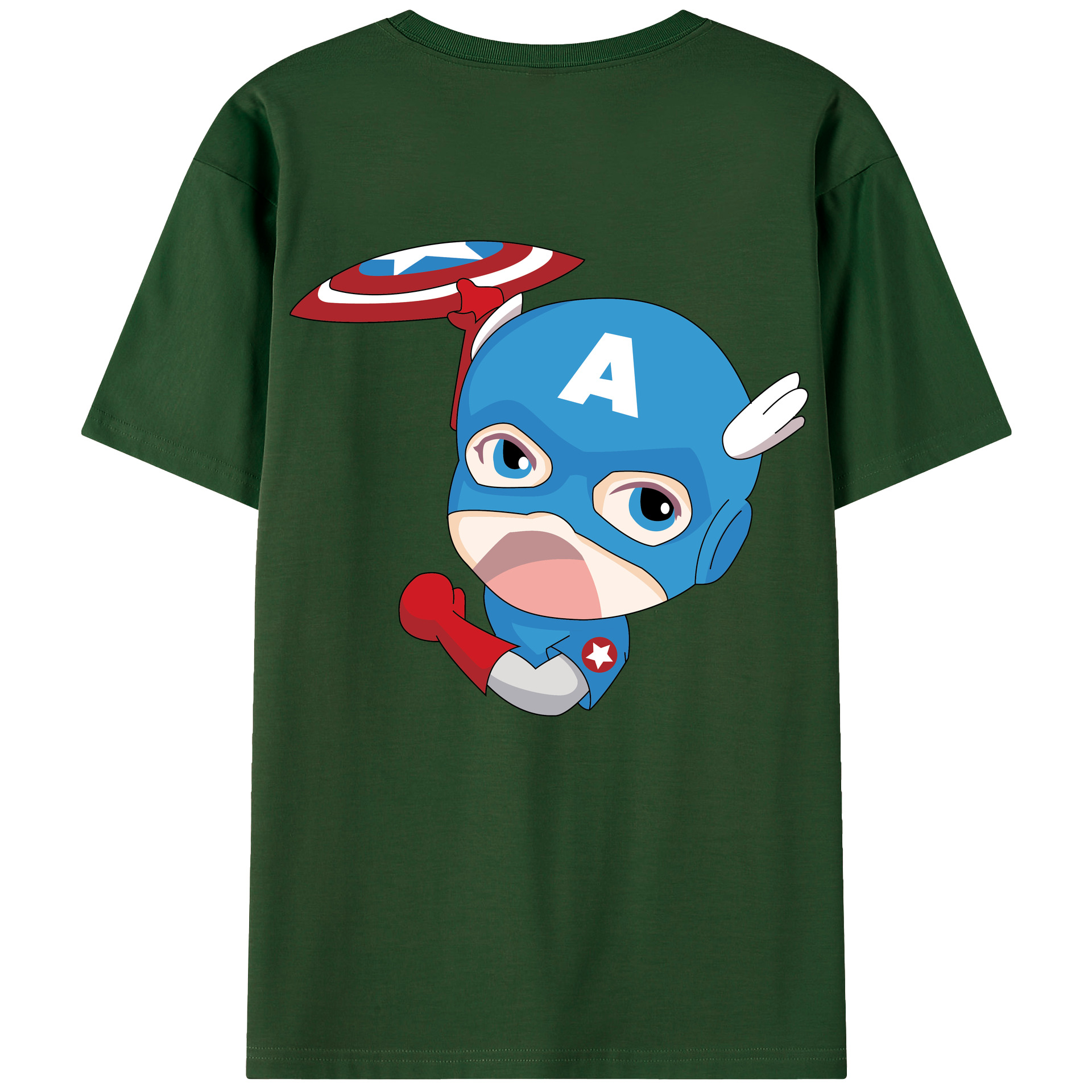 （画像用） アベンジャーズ The Avengers 綿100％半袖Tシャツ（背面プリント）